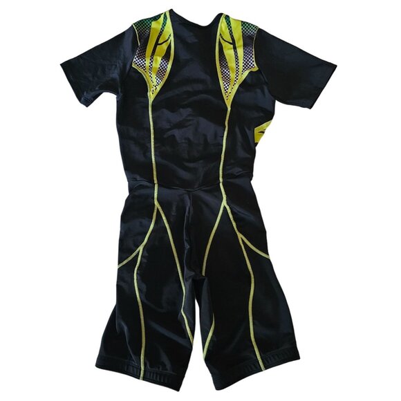 Enjoy Unisex Kids Black Yellow Short Sleeve One-Piece Shorty Jumpsuit Small - Picture 3 of 13
